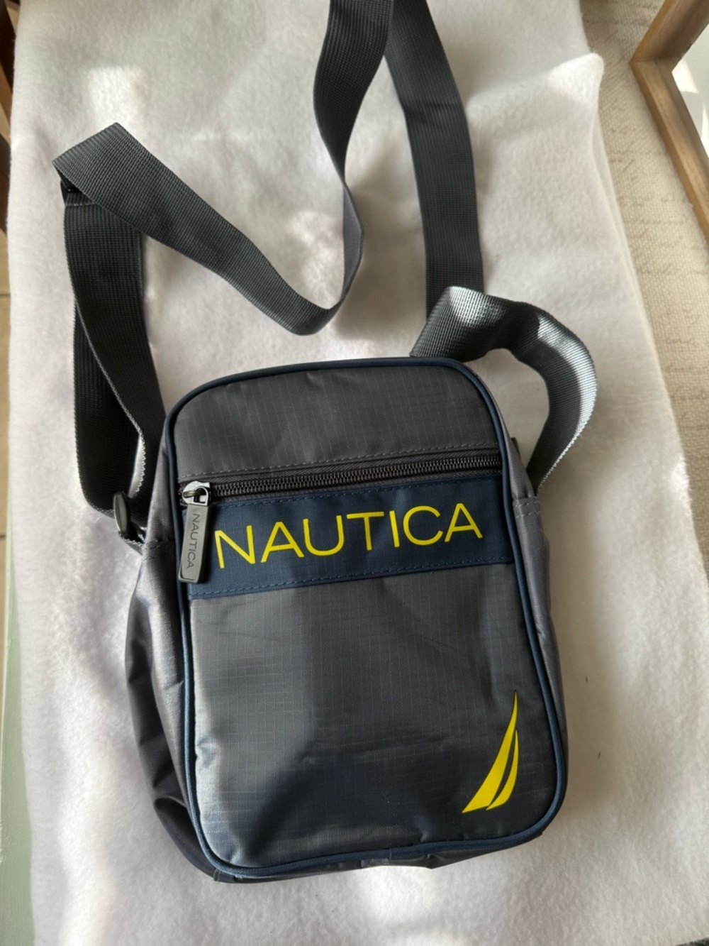 Nautica Navy and Yellow Small Messenger Crossbody Bag